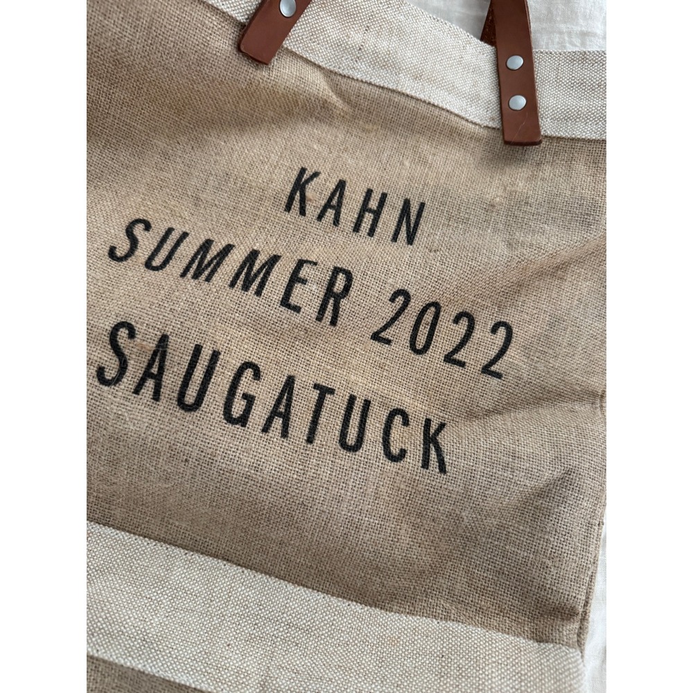 Apolis Global Citizen Jute Market Bag Leather Straps - Picture 5 of 9